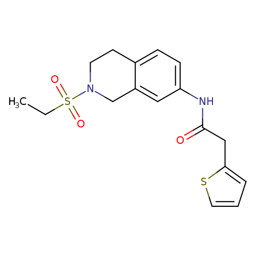 N-[2-(ethanesulfonyl)-1,2,3,4-tetrahydroisoquinolin-7-yl]-2-(thiophen-2-yl)acetamide