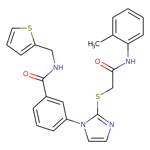 3-[2-({[(2-methylphenyl)carbamoyl]methyl}sulfanyl)-1H-imidazol-1-yl]-N-[(thiophen-2-yl)methyl]benzamide