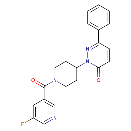 2-[1-(5-fluoropyridine-3-carbonyl)piperidin-4-yl]-6-phenyl-2,3-dihydropyridazin-3-one