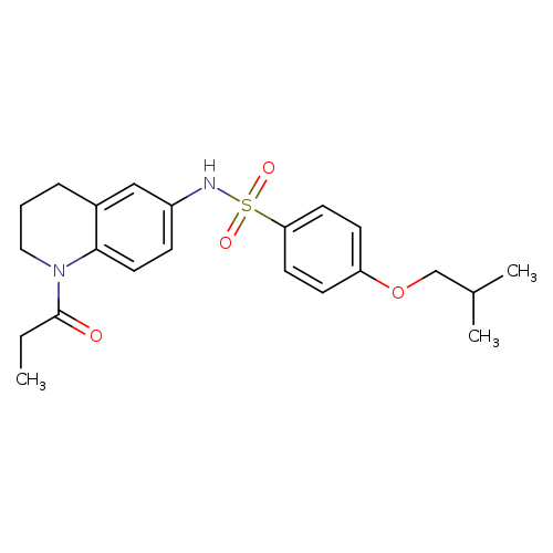 4-(2-methylpropoxy)-N-(1-propanoyl-1,2,3,4-tetrahydroquinolin-6-yl)benzene-1-sulfonamide