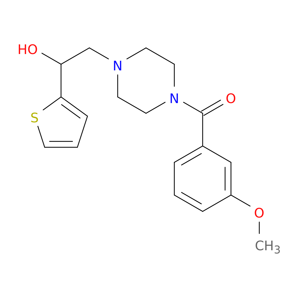 2-[4-(3-methoxybenzoyl)piperazin-1-yl]-1-(thiophen-2-yl)ethan-1-ol