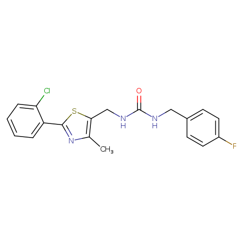 3-{[2-(2-chlorophenyl)-4-methyl-1,3-thiazol-5-yl]methyl}-1-[(4-fluorophenyl)methyl]urea