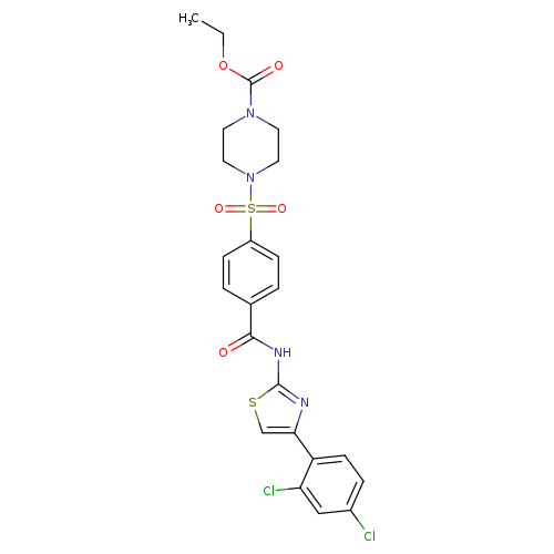 ethyl 4-(4-{[4-(2,4-dichlorophenyl)-1,3-thiazol-2-yl]carbamoyl}benzenesulfonyl)piperazine-1-carboxylate