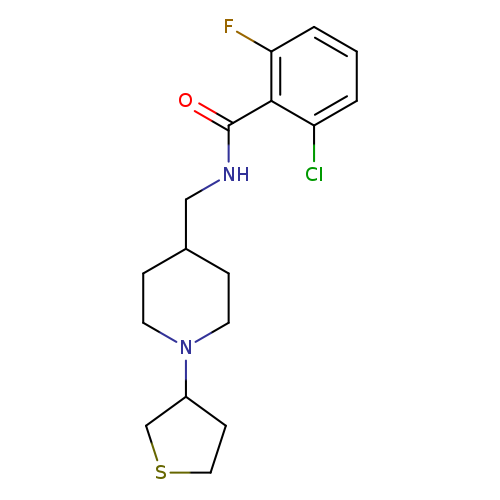 2-chloro-6-fluoro-N-{[1-(thiolan-3-yl)piperidin-4-yl]methyl}benzamide