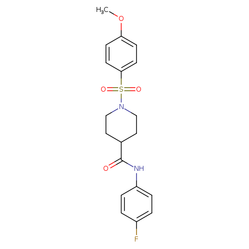 N-(4-fluorophenyl)-1-(4-methoxybenzenesulfonyl)piperidine-4-carboxamide