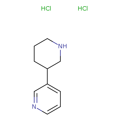 Pyridine, 3-(3-piperidinyl)-, hydrochloride (1:2)