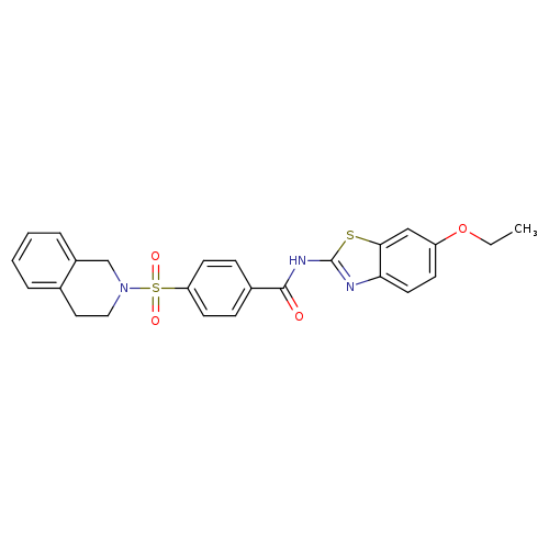N-(6-ethoxy-1,3-benzothiazol-2-yl)-4-(1,2,3,4-tetrahydroisoquinoline-2-sulfonyl)benzamide