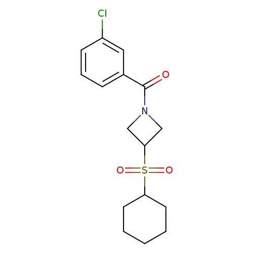 1-(3-chlorobenzoyl)-3-(cyclohexanesulfonyl)azetidine