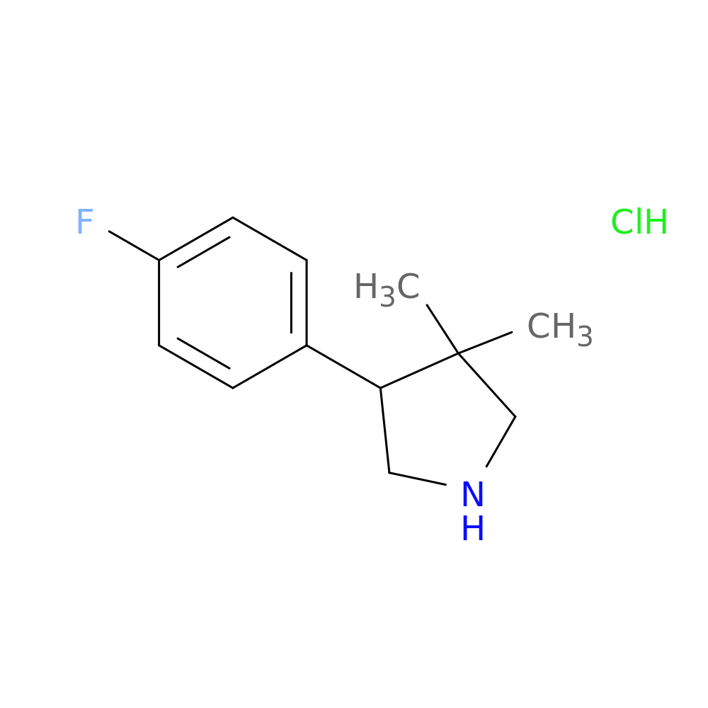 4-(4-fluorophenyl)-3,3-dimethylpyrrolidine hydrochloride