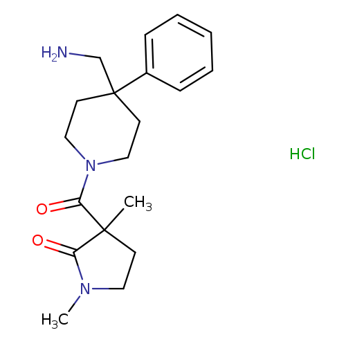 3-[4-(aminomethyl)-4-phenylpiperidine-1-carbonyl]-1,3-dimethylpyrrolidin-2-one hydrochloride