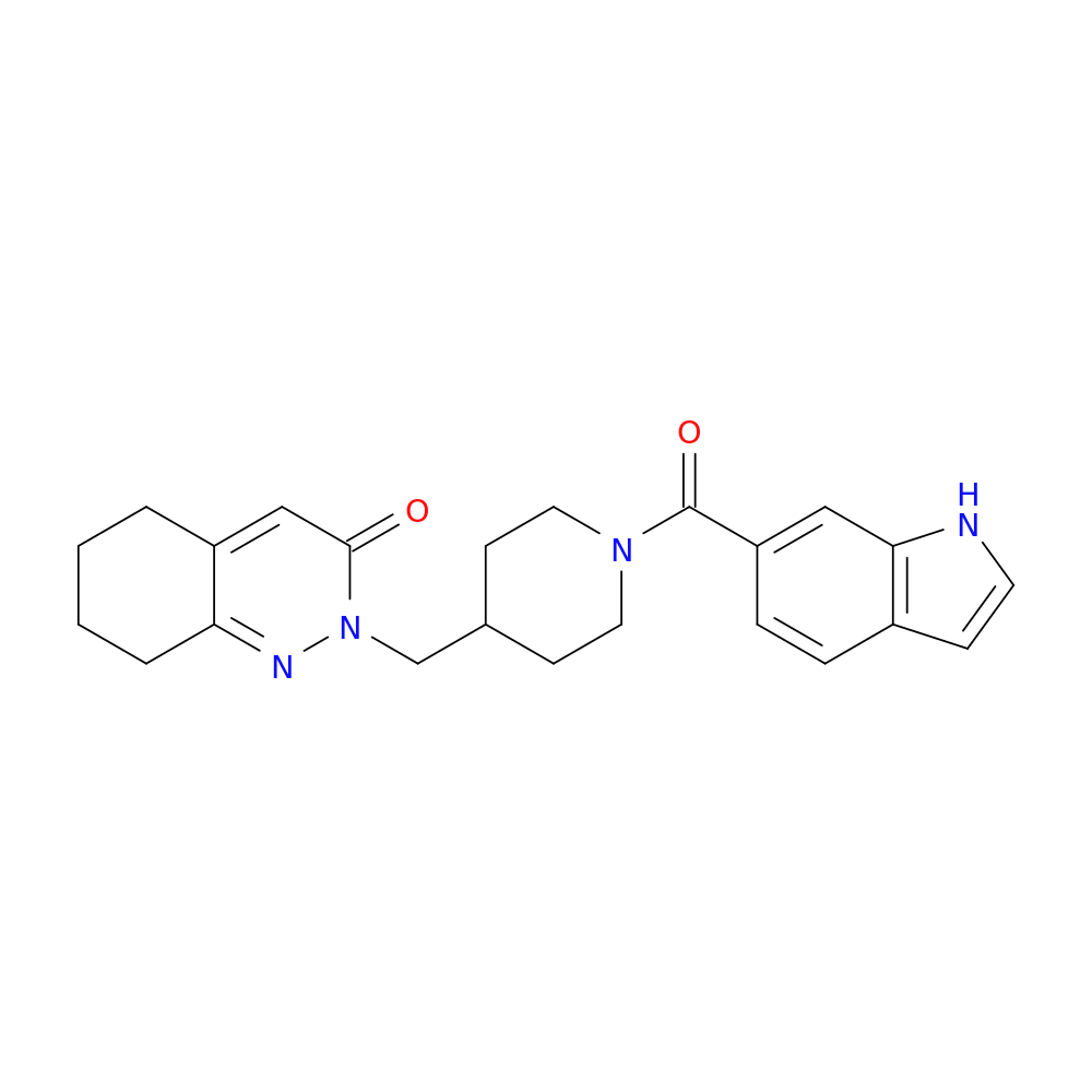 2-{[1-(1H-indole-6-carbonyl)piperidin-4-yl]methyl}-2,3,5,6,7,8-hexahydrocinnolin-3-one