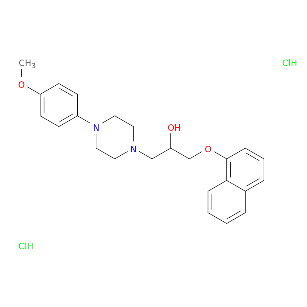 1-[4-(4-methoxyphenyl)piperazin-1-yl]-3-(naphthalen-1-yloxy)propan-2-ol dihydrochloride