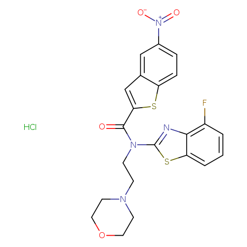 N-(4-fluoro-1,3-benzothiazol-2-yl)-N-[2-(morpholin-4-yl)ethyl]-5-nitro-1-benzothiophene-2-carboxamide hydrochloride