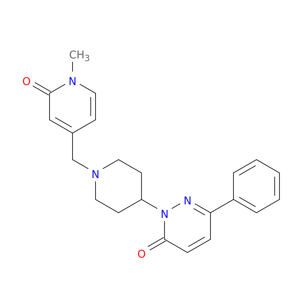 2-{1-[(1-methyl-2-oxo-1,2-dihydropyridin-4-yl)methyl]piperidin-4-yl}-6-phenyl-2,3-dihydropyridazin-3-one