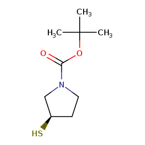 1-​Pyrrolidinecarboxyli​c acid, 3-​mercapto-​, 1,​1-​dimethylethyl ester, (3R)​-