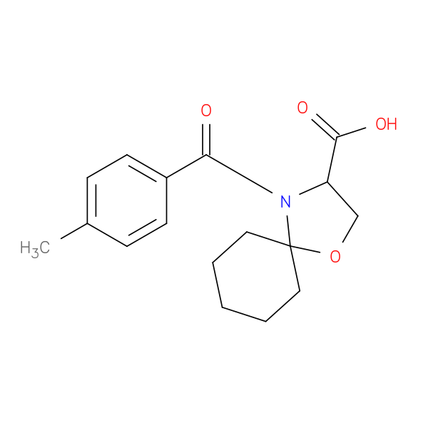 4-(4-methylbenzoyl)-1-oxa-4-azaspiro[4.5]decane-3-carboxylic acid