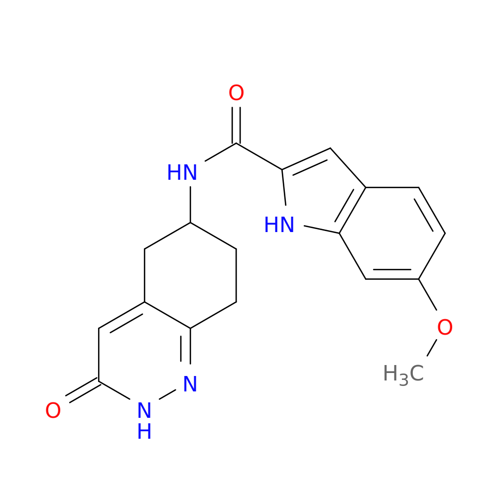6-methoxy-N-(3-oxo-2,3,5,6,7,8-hexahydrocinnolin-6-yl)-1H-indole-2-carboxamide