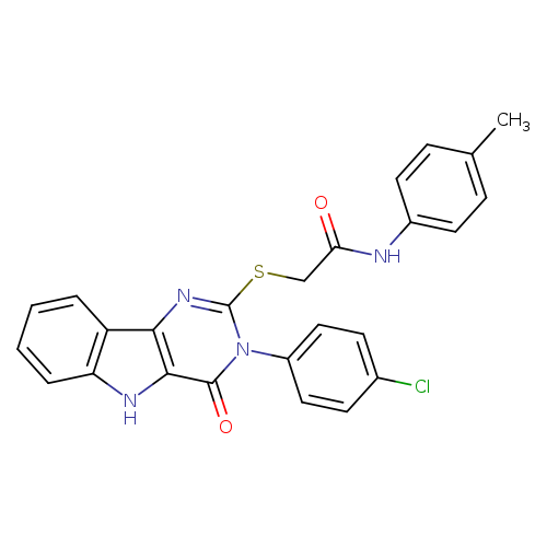 2-{[3-(4-chlorophenyl)-4-oxo-3H,4H,5H-pyrimido[5,4-b]indol-2-yl]sulfanyl}-N-(4-methylphenyl)acetamide
