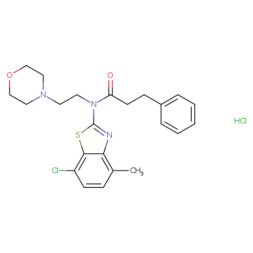 N-(7-chloro-4-methyl-1,3-benzothiazol-2-yl)-N-[2-(morpholin-4-yl)ethyl]-3-phenylpropanamide hydrochloride