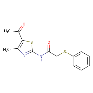 N-(5-acetyl-4-methyl-1,3-thiazol-2-yl)-2-(phenylsulfanyl)acetamide