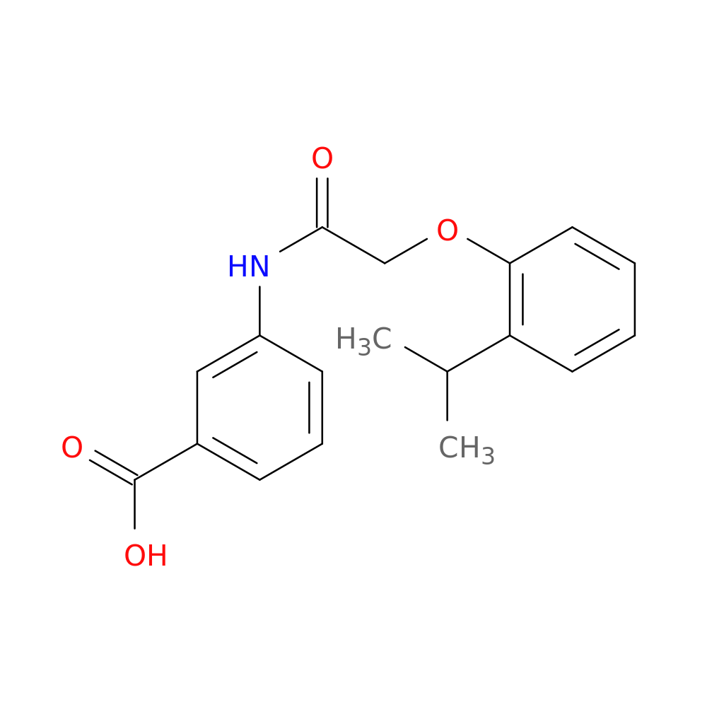 Benzoic acid, 3-[[2-[2-(1-methylethyl)phenoxy]acetyl]amino]-