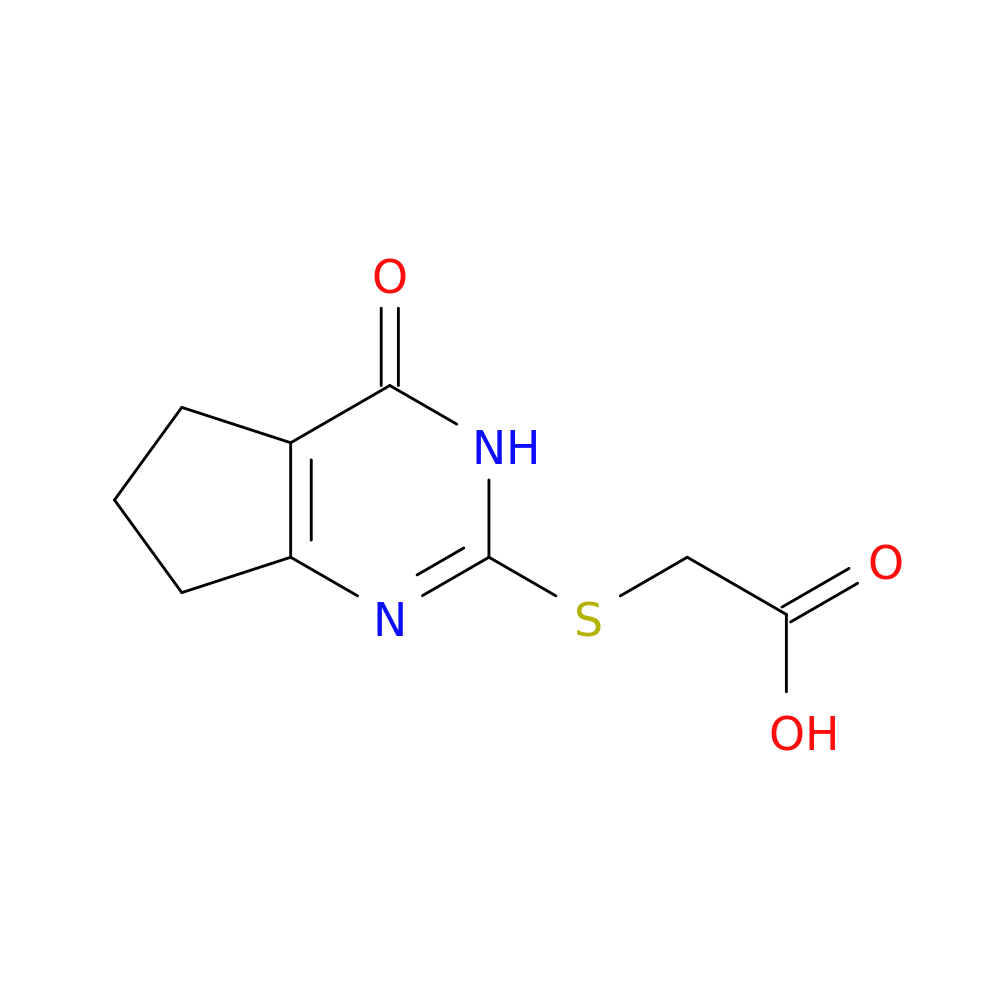 2-({4-oxo-3H,4H,5H,6H,7H-cyclopenta[d]pyrimidin-2-yl}sulfanyl)acetic acid