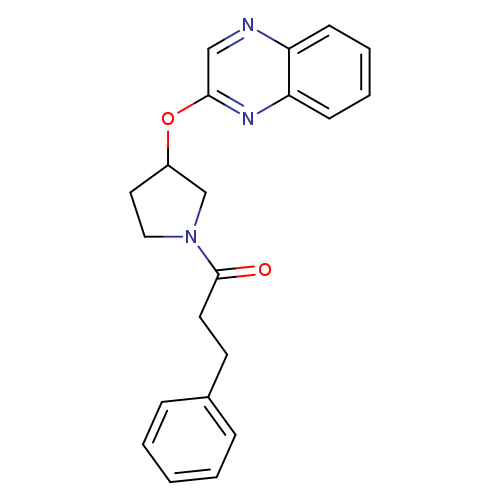 3-phenyl-1-[3-(quinoxalin-2-yloxy)pyrrolidin-1-yl]propan-1-one
