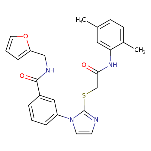 3-[2-({[(2,5-dimethylphenyl)carbamoyl]methyl}sulfanyl)-1H-imidazol-1-yl]-N-[(furan-2-yl)methyl]benzamide