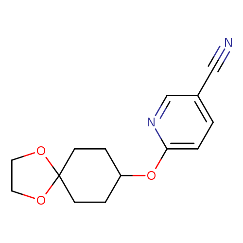 6-{1,4-dioxaspiro[4.5]decan-8-yloxy}pyridine-3-carbonitrile