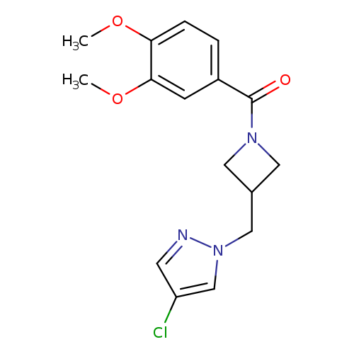 4-chloro-1-{[1-(3,4-dimethoxybenzoyl)azetidin-3-yl]methyl}-1H-pyrazole