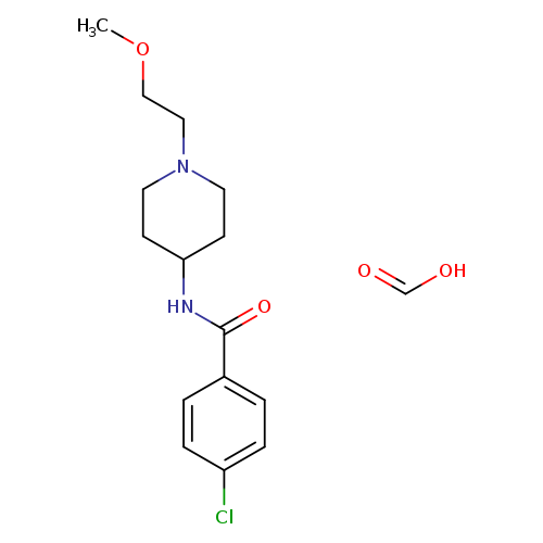 4-chloro-N-[1-(2-methoxyethyl)piperidin-4-yl]benzamide; formic acid