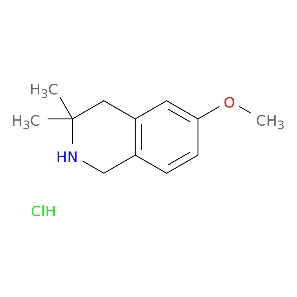 6-methoxy-3,3-dimethyl-1,2,3,4-tetrahydroisoquinoline hydrochloride