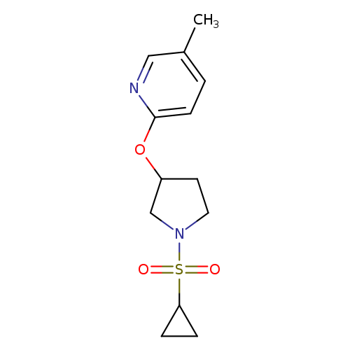 2-{[1-(cyclopropanesulfonyl)pyrrolidin-3-yl]oxy}-5-methylpyridine