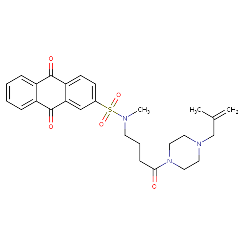 N-methyl-N-{4-[4-(2-methylprop-2-en-1-yl)piperazin-1-yl]-4-oxobutyl}-9,10-dioxo-9,10-dihydroanthracene-2-sulfonamide