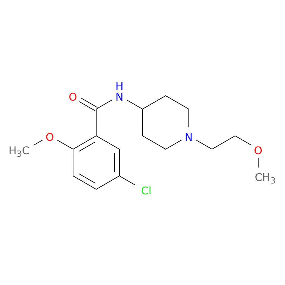 5-chloro-2-methoxy-N-[1-(2-methoxyethyl)piperidin-4-yl]benzamide