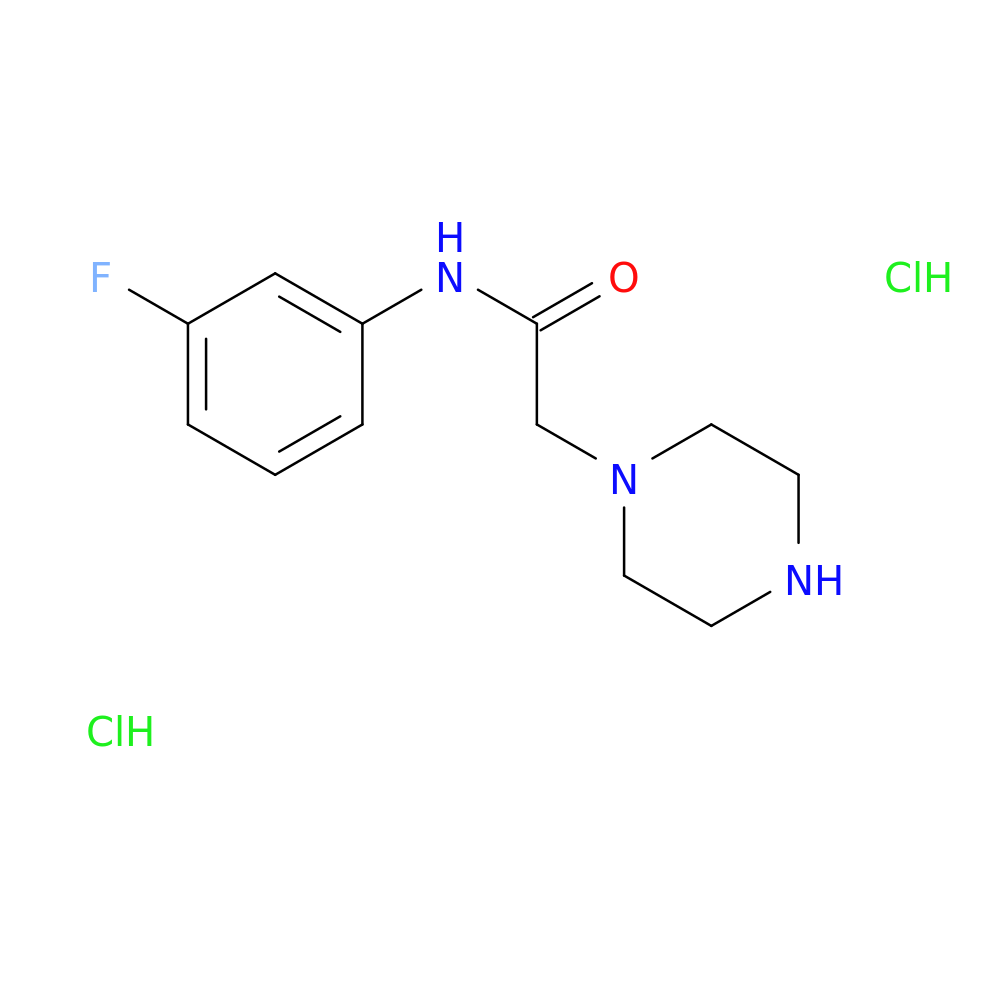 N-(3-fluorophenyl)-2-(piperazin-1-yl)acetamide dihydrochloride