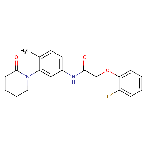 2-(2-fluorophenoxy)-N-[4-methyl-3-(2-oxopiperidin-1-yl)phenyl]acetamide