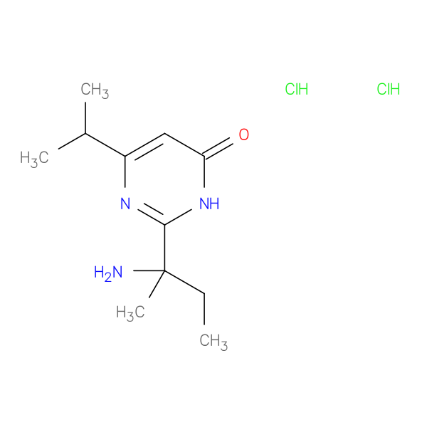 2-(2-aminobutan-2-yl)-6-(propan-2-yl)-3,4-dihydropyrimidin-4-one dihydrochloride