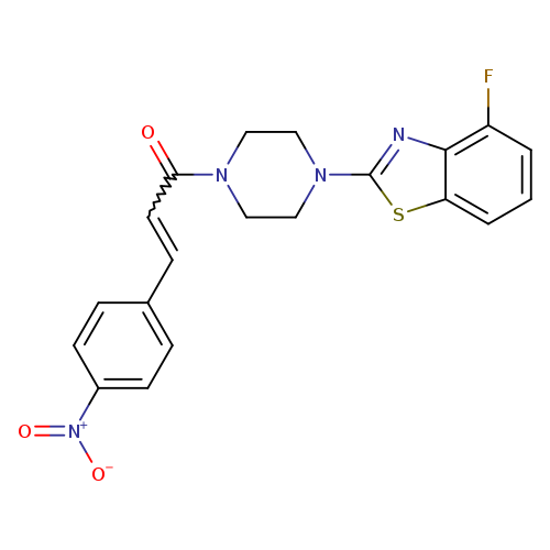 (2Z)-1-[4-(4-fluoro-1,3-benzothiazol-2-yl)piperazin-1-yl]-3-(4-nitrophenyl)prop-2-en-1-one