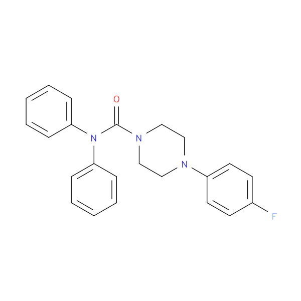 4-(4-fluorophenyl)-N,N-diphenylpiperazine-1-carboxamide