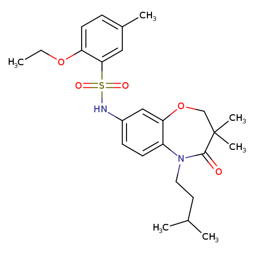 N-[3,3-dimethyl-5-(3-methylbutyl)-4-oxo-2,3,4,5-tetrahydro-1,5-benzoxazepin-8-yl]-2-ethoxy-5-methylbenzene-1-sulfonamide