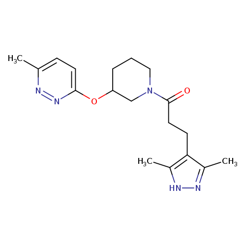 3-(3,5-dimethyl-1H-pyrazol-4-yl)-1-{3-[(6-methylpyridazin-3-yl)oxy]piperidin-1-yl}propan-1-one