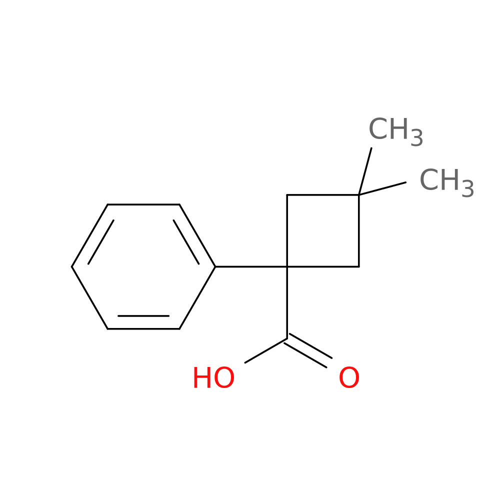 3,3-Dimethyl-1-phenylcyclobutane-1-carboxylic acid