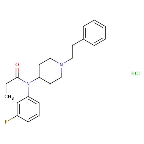 N-(3-fluorophenyl)-N-[1-(2-phenylethyl)-4-piperidinyl]-propanamide,monohydrochloride