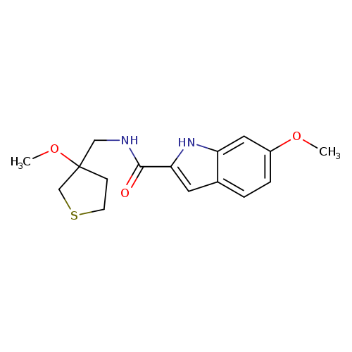 6-methoxy-N-[(3-methoxythiolan-3-yl)methyl]-1H-indole-2-carboxamide