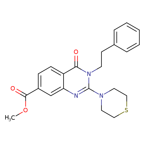 methyl 4-oxo-3-(2-phenylethyl)-2-(thiomorpholin-4-yl)-3,4-dihydroquinazoline-7-carboxylate