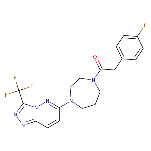 2-(4-fluorophenyl)-1-{4-[3-(trifluoromethyl)-[1,2,4]triazolo[4,3-b]pyridazin-6-yl]-1,4-diazepan-1-yl}ethan-1-one