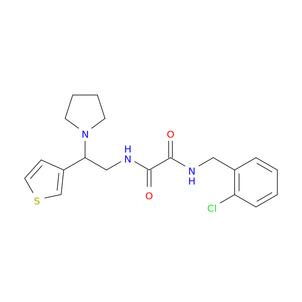 N'-[(2-chlorophenyl)methyl]-N-[2-(pyrrolidin-1-yl)-2-(thiophen-3-yl)ethyl]ethanediamide