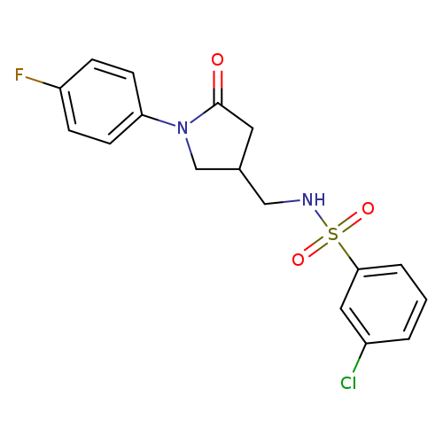 3-chloro-N-{[1-(4-fluorophenyl)-5-oxopyrrolidin-3-yl]methyl}benzene-1-sulfonamide