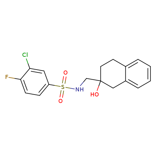 3-chloro-4-fluoro-N-[(2-hydroxy-1,2,3,4-tetrahydronaphthalen-2-yl)methyl]benzene-1-sulfonamide